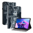 For Lenovo Tab M10 10.1 3rd Gen Crystal Texture Painted Leather Tablet Case(Cat Reflection Tiger) - Lenovo by PMC TechLife | Online Shopping South Africa | PMC TechLife | Buy Now Pay Later Mobicred