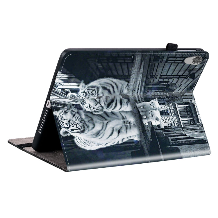 For Lenovo Tab M10 HD Gen2 Crystal Texture Painted Leather Tablet Case(Cat Reflection Tiger)