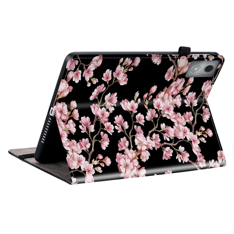 For Lenovo Tab K11 Plus Crystal Texture Painted Leather Tablet Case(Plum Bossom)