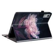 For Lenovo Tab K11 Plus Crystal Texture Painted Leather Tablet Case(Purple Peony)