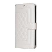 For iPhone 16 Pro Max Diamond Lattice Leather Flip Phone Case(White)