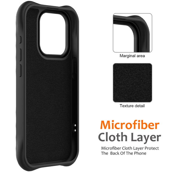 For iPhone 16 Pro Wave Texture MagSafe Magnetic Liquid Silicone Phone Case(Black)