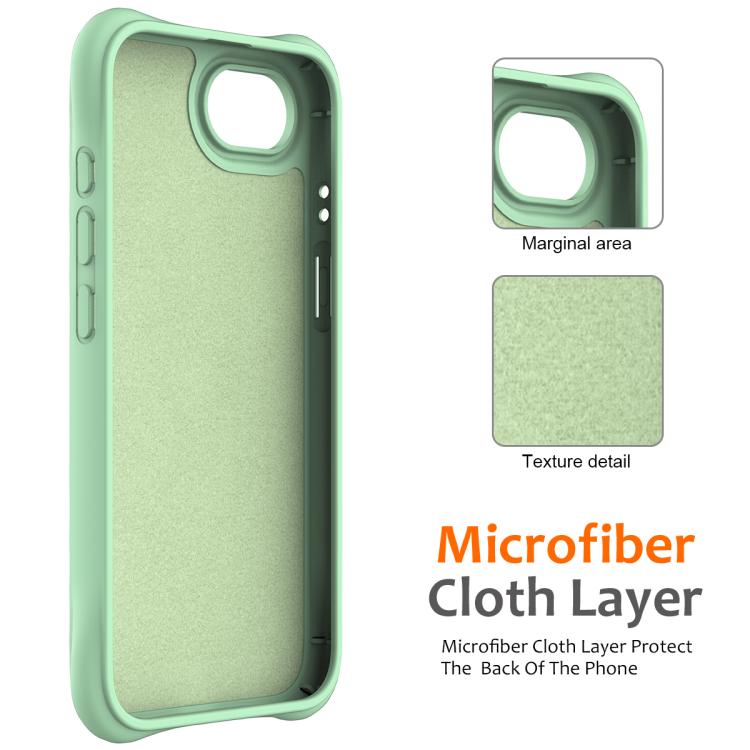 For iPhone 16e Wave Texture MagSafe Magnetic Liquid Silicone Phone Case(Green)