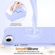 For iPhone 16e Wave Texture MagSafe Magnetic Liquid Silicone Phone Case(Purple)