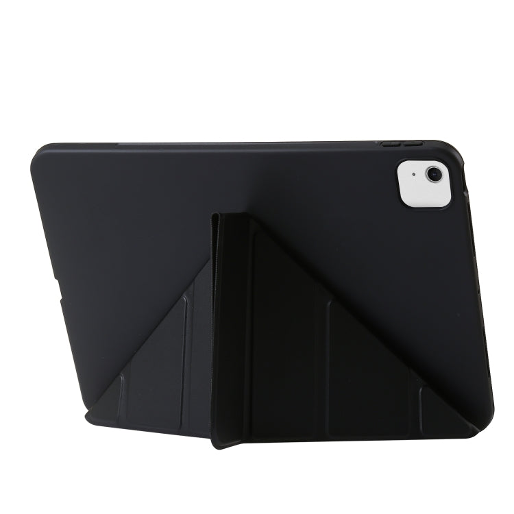 For iPad Air 11 2024 TPU Deformation Flip Leather Tablet Case with Holder(Black)