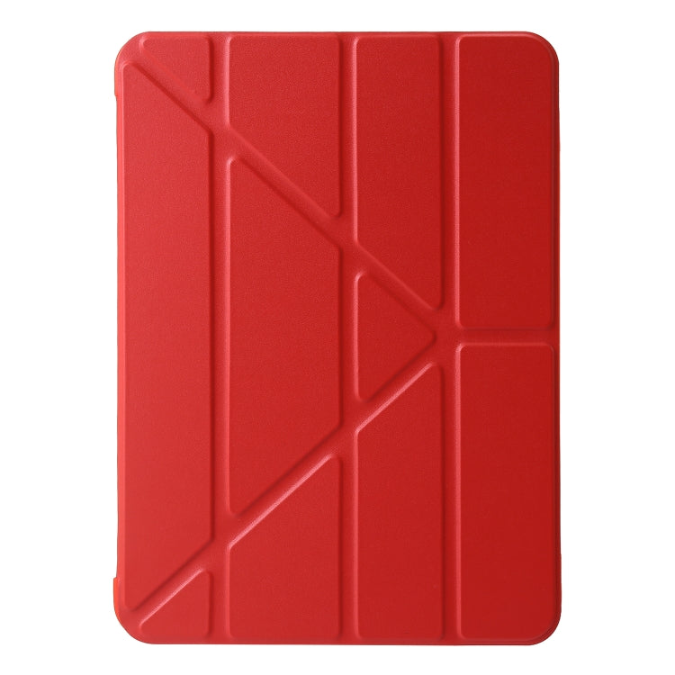 For iPad Air 11 2024 TPU Deformation Flip Leather Tablet Case with Holder(Red)