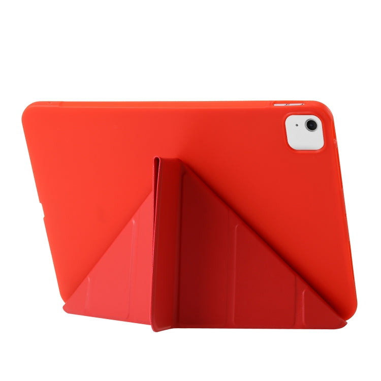 For iPad Air 11 2024 TPU Deformation Flip Leather Tablet Case with Holder(Red)
