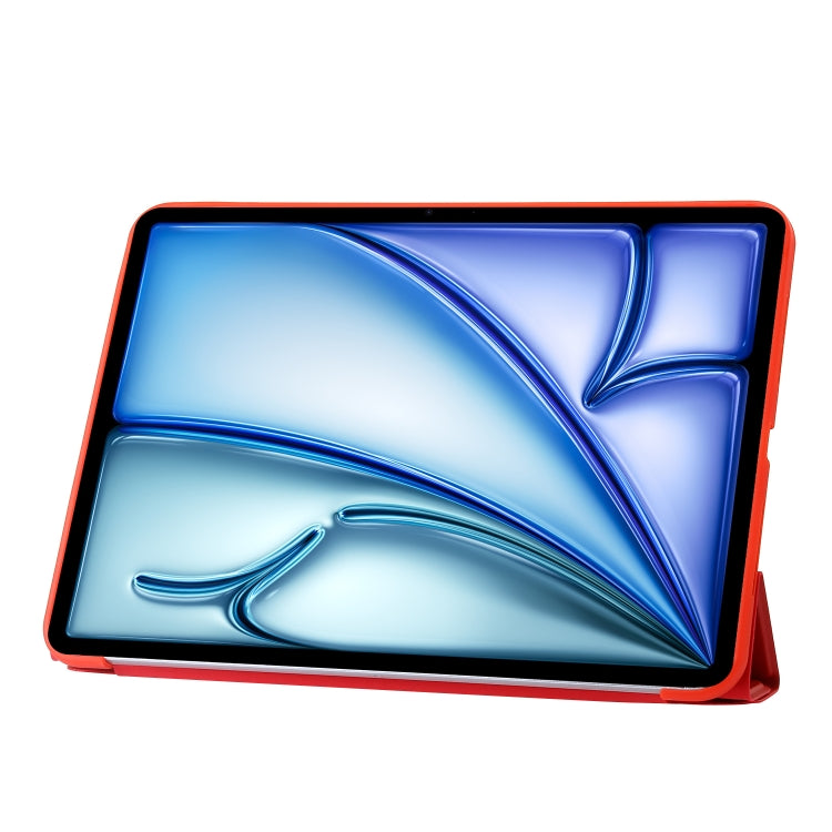 For iPad Air 11 2024 TPU Deformation Flip Leather Tablet Case with Holder(Red)