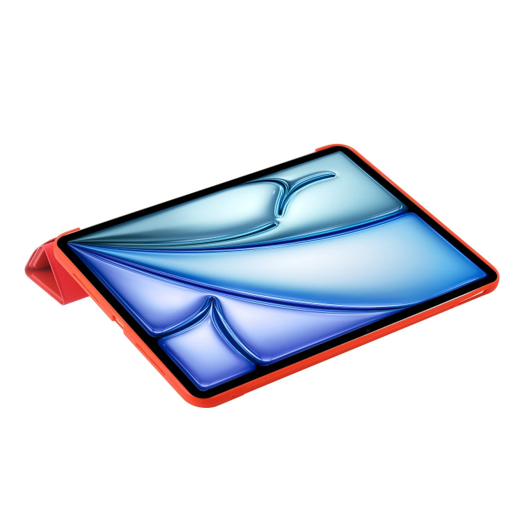 For iPad Air 11 2024 TPU Deformation Flip Leather Tablet Case with Holder(Red)