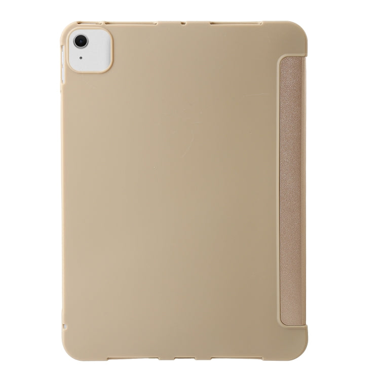 For iPad Air 13 2024 TPU Deformation Flip Leather Tablet Case with Holder(Gold)