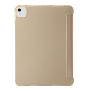 For iPad Air 13 2024 TPU Deformation Flip Leather Tablet Case with Holder(Gold)