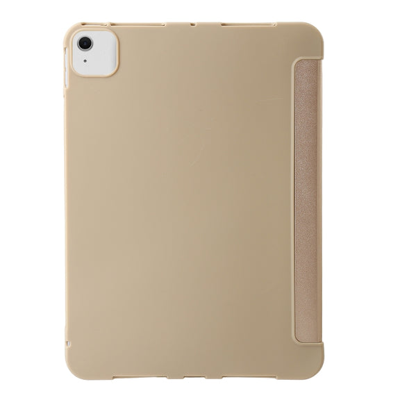 For iPad Air 13 2024 TPU Deformation Flip Leather Tablet Case with Holder(Gold)