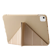For iPad Air 13 2024 TPU Deformation Flip Leather Tablet Case with Holder(Gold)