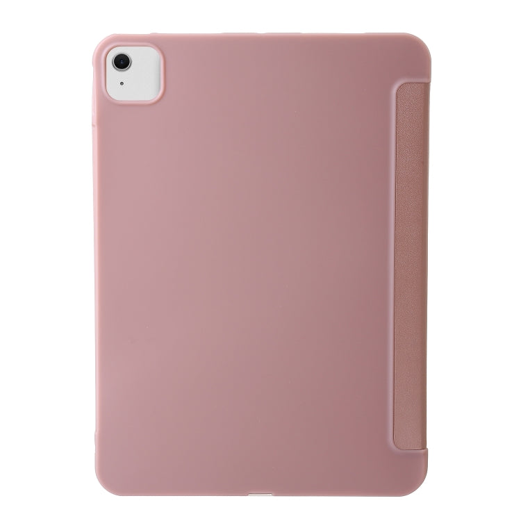 For iPad Air 13 2024 TPU Deformation Flip Leather Tablet Case with Holder(Rose Gold)