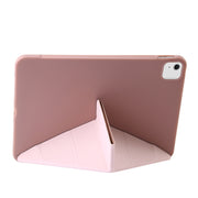 For iPad Air 13 2024 TPU Deformation Flip Leather Tablet Case with Holder(Rose Gold)