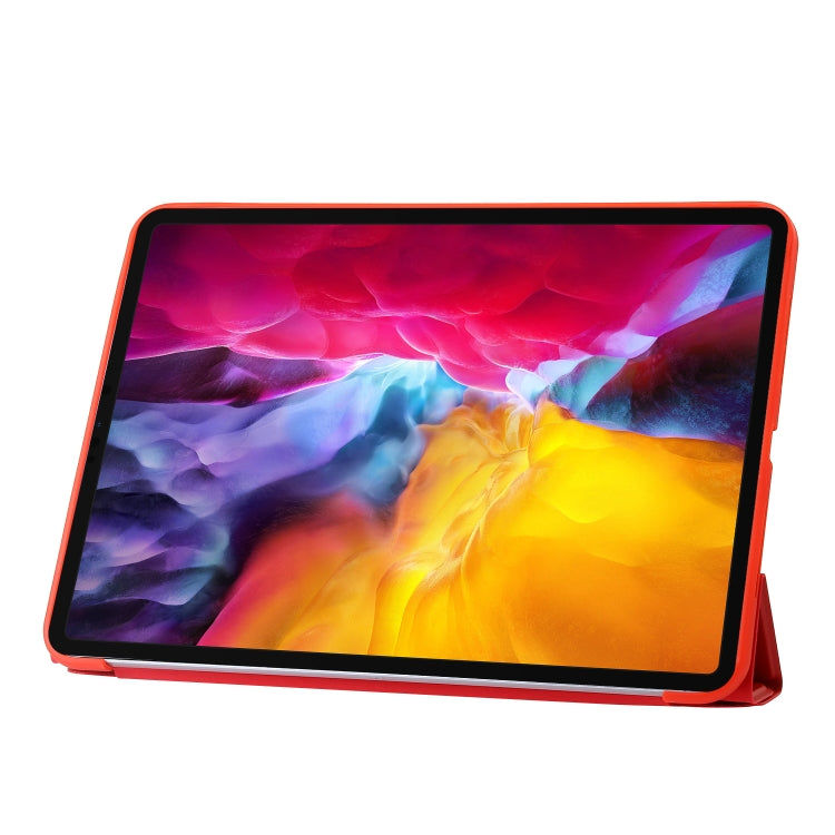 For iPad Pro 11 2024 TPU Deformation Flip Leather Tablet Case with Holder(Red)