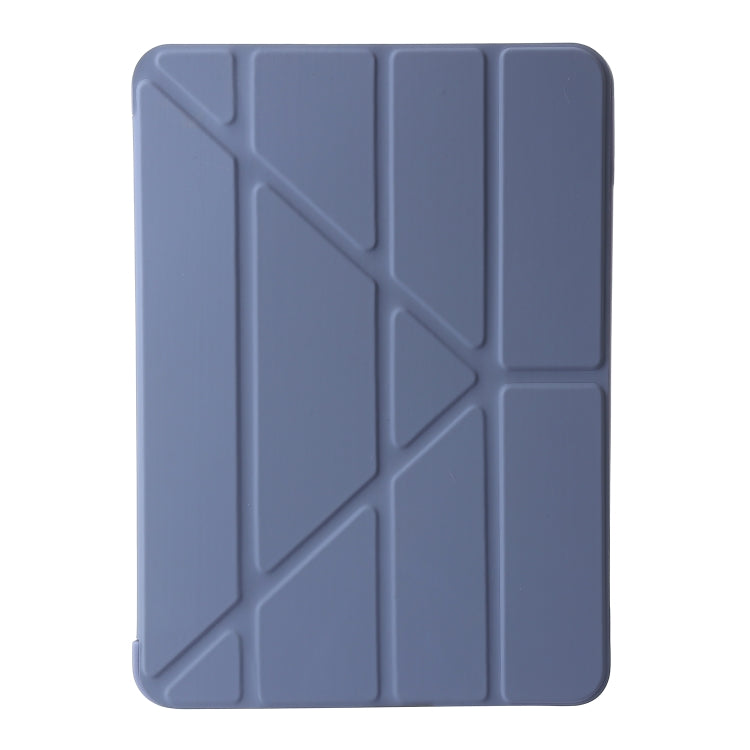 For iPad Pro 11 2024 TPU Deformation Flip Leather Tablet Case with Holder(Purple)