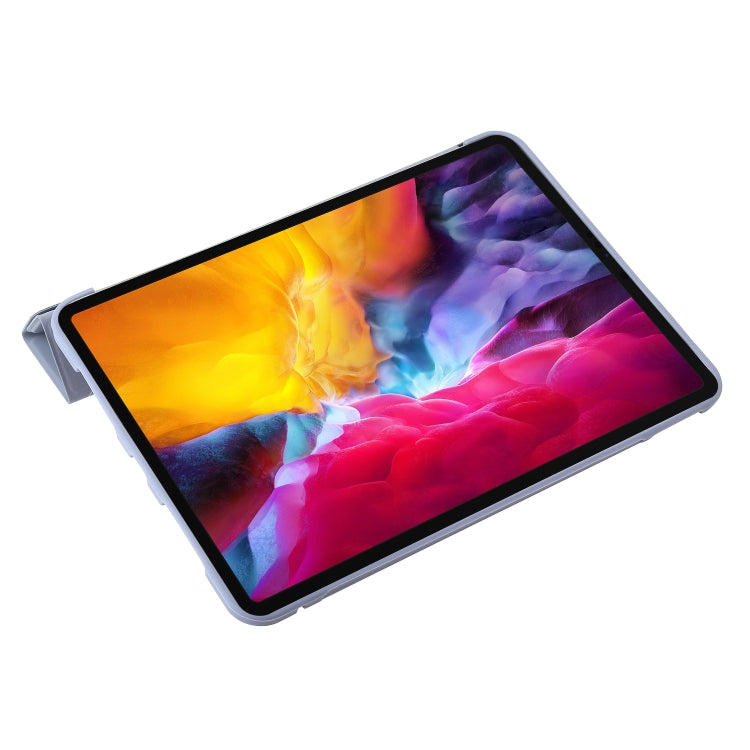 For iPad Pro 11 2024 TPU Deformation Flip Leather Tablet Case with Holder(Purple)