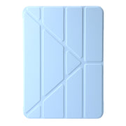 For iPad Pro 11 2024 TPU Deformation Flip Leather Tablet Case with Holder(Sky Blue)