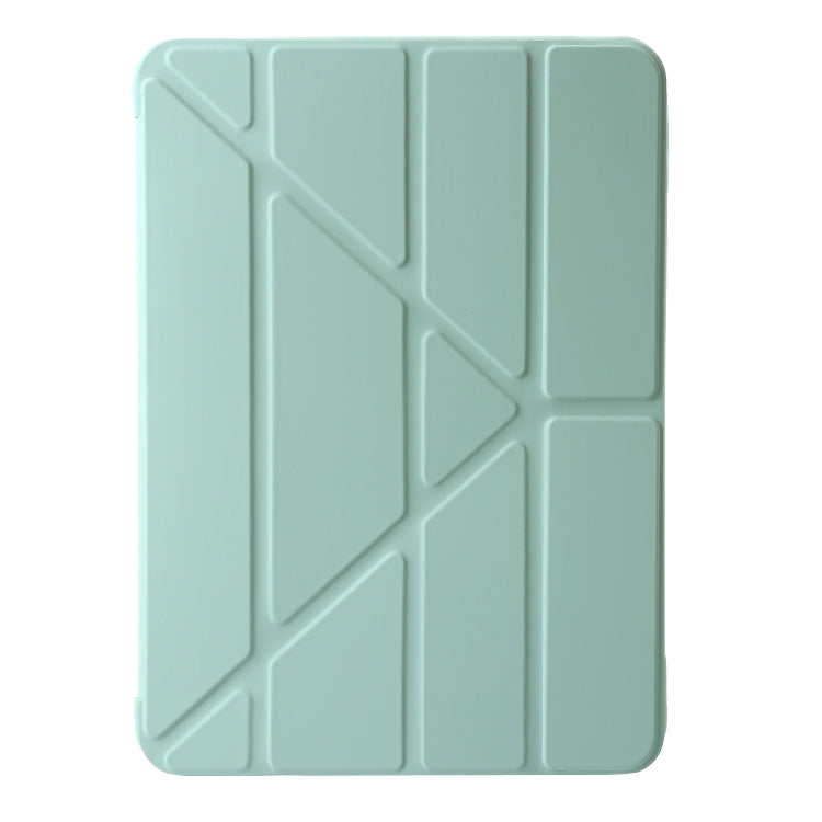 For iPad Pro 11 2024 TPU Deformation Flip Leather Tablet Case with Holder(Mint Green)