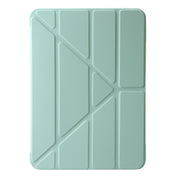For iPad Pro 11 2024 TPU Deformation Flip Leather Tablet Case with Holder(Mint Green)