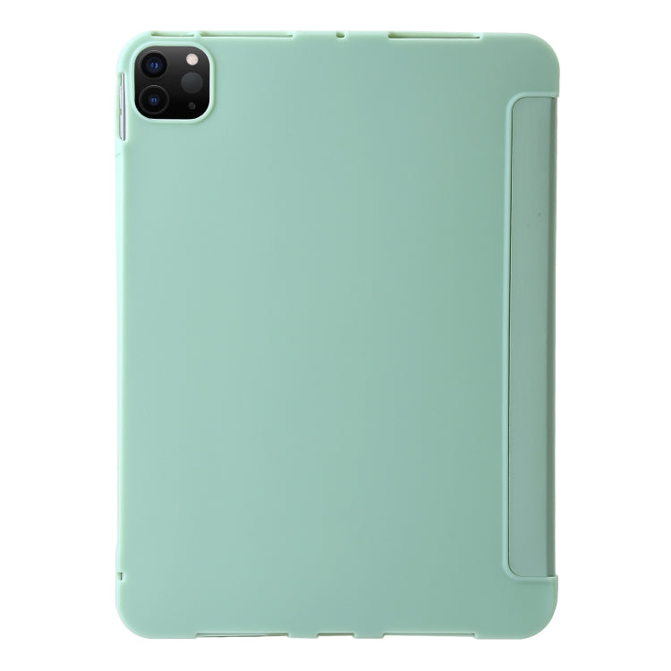 For iPad Pro 11 2024 TPU Deformation Flip Leather Tablet Case with Holder(Mint Green)