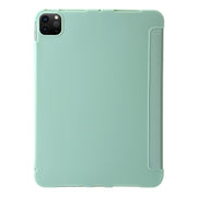 For iPad Pro 11 2024 TPU Deformation Flip Leather Tablet Case with Holder(Mint Green)