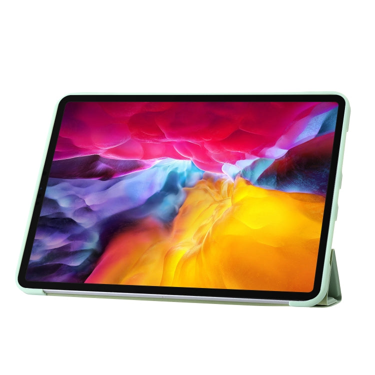 For iPad Pro 11 2024 TPU Deformation Flip Leather Tablet Case with Holder(Mint Green)