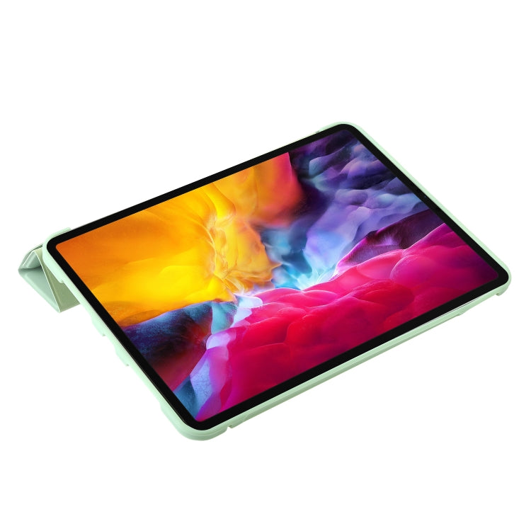 For iPad Pro 11 2024 TPU Deformation Flip Leather Tablet Case with Holder(Mint Green)