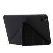 For iPad Pro 13 2024 TPU Deformation Flip Leather Tablet Case with Holder(Black)