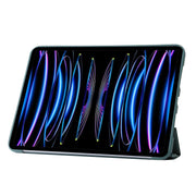 For iPad Pro 13 2024 TPU Deformation Flip Leather Tablet Case with Holder(Dark Green)