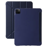 For iPad Pro 13 2024 TPU Deformation Flip Leather Tablet Case with Holder(Dark Blue)