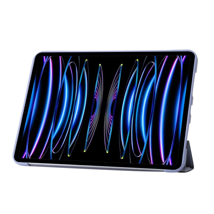 For iPad Pro 13 2024 TPU Deformation Flip Leather Tablet Case with Holder(Purple)