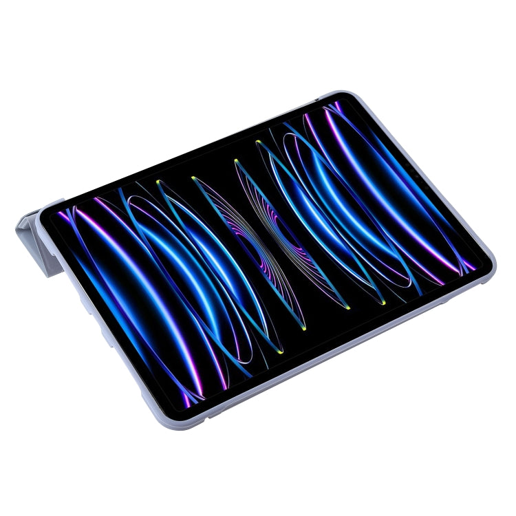 For iPad Pro 13 2024 TPU Deformation Flip Leather Tablet Case with Holder(Purple)