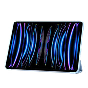 For iPad Pro 13 2024 TPU Deformation Flip Leather Tablet Case with Holder(Sky Blue)