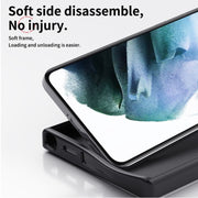 For Samsung Galaxy S25+ 5G Double Ring MagSafe Holder Carbon Fibre Phone Case(Silver)
