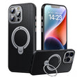 For iPhone 16 Pro Double Ring MagSafe Holder Carbon Fiber Phone Case(Silver) - free shipping - PMC TechLife - Order now!