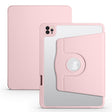 For iPad Air 13 2024 Acrylic 360 Degree Rotation Holder Leather Tablet Case(Sand Pink) - iPad Air 13 2024 Cases by PMC TechLife | Online Shopping South Africa | PMC TechLife | Buy Now Pay Later Mobicred