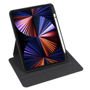For iPad Pro 13 2024 Acrylic 360 Degree Rotation Holder Leather Tablet Case(Black)