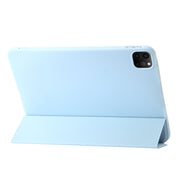 For iPad Pro 13 2024 Three-fold Holder Flip Tablet Leather Case(Sky Blue)