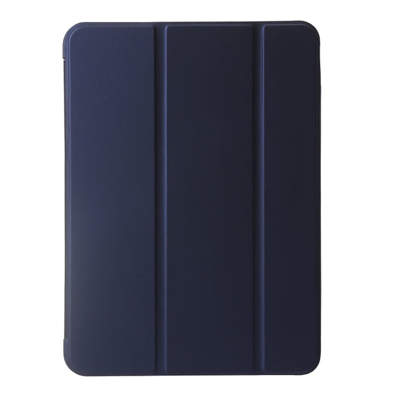 For iPad Pro 13 2024 Three-fold Holder Flip Tablet Leather Case(Dark Blue)