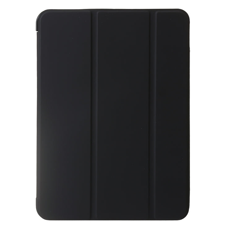 For iPad Pro 13 2024 Three-fold Holder Flip Tablet Leather Case(Black)