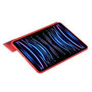 For iPad Pro 13 2024 Three-fold Holder Flip Tablet Leather Case(Red)