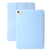For iPad Air 13 2025 / 2024 Three-fold Holder Flip Tablet Leather Case(Sky Blue)