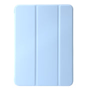 For iPad Air 13 2025 / 2024 Three-fold Holder Flip Tablet Leather Case(Sky Blue)