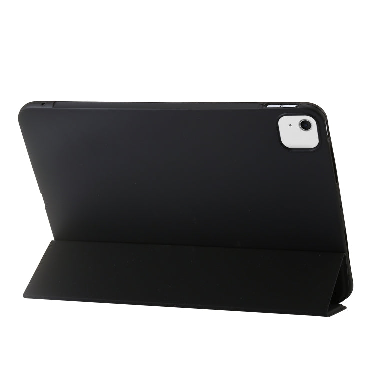 For iPad Air 13 2025 / 2024 Three-fold Holder Flip Tablet Leather Case(Black)