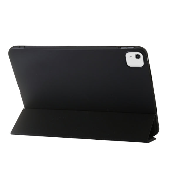 For iPad Air 13 2025 / 2024 Three-fold Holder Flip Tablet Leather Case(Black)