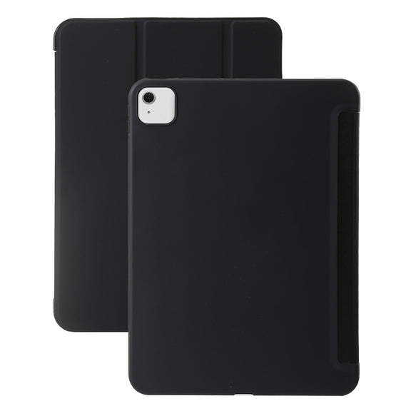 For iPad Air 13 2025 / 2024 Three-fold Holder Flip Tablet Leather Case(Black)