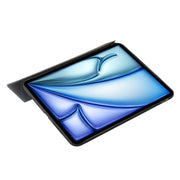 For iPad Air 13 2025 / 2024 Three-fold Holder Flip Tablet Leather Case(Black)
