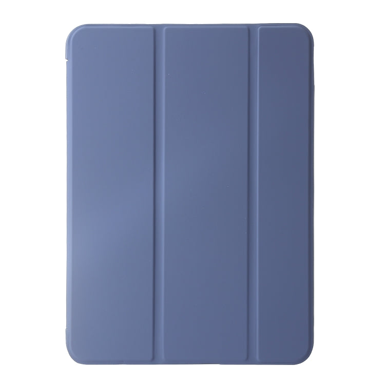 For iPad Air 13 2024 Three-fold Holder Flip Tablet Leather Case(Purple)